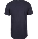 OBSIDIAN/NAVY PLAIN V NECK TEE